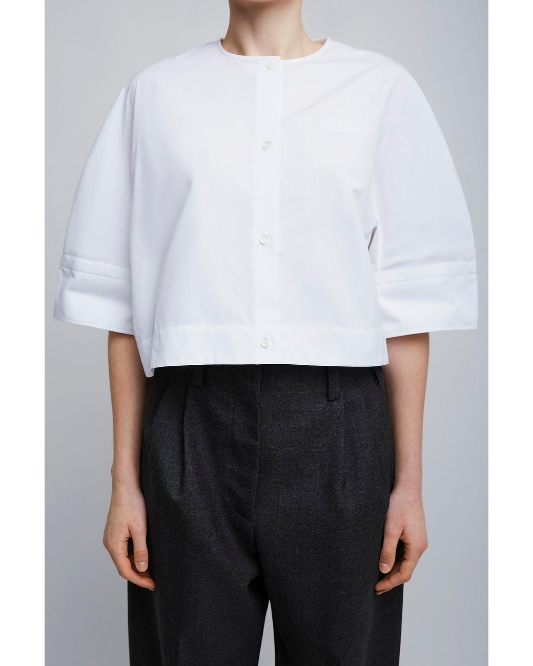 Givenchy Multicolor Short White Cotton Sleeves Shirt