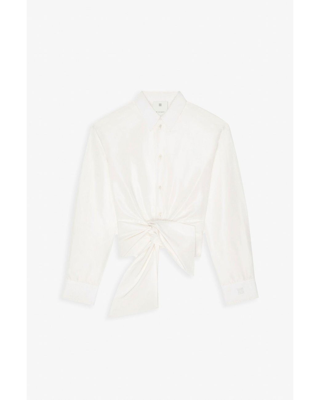 Givenchy White Wrap Bow Shirt