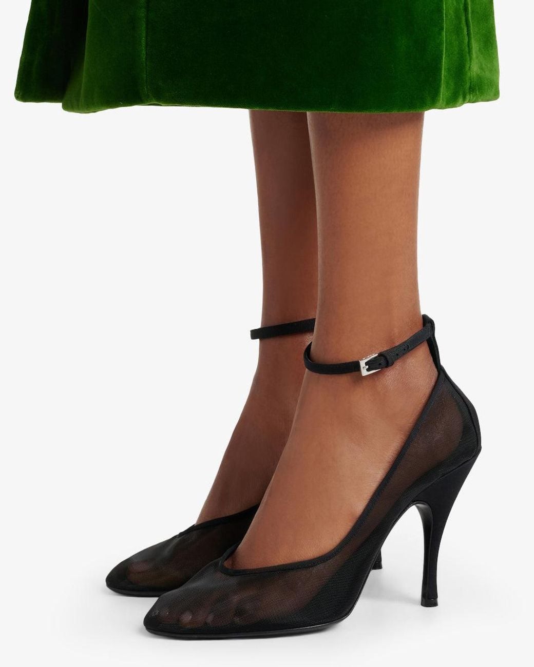 Alaïa Black Transparent Strappy Pumps