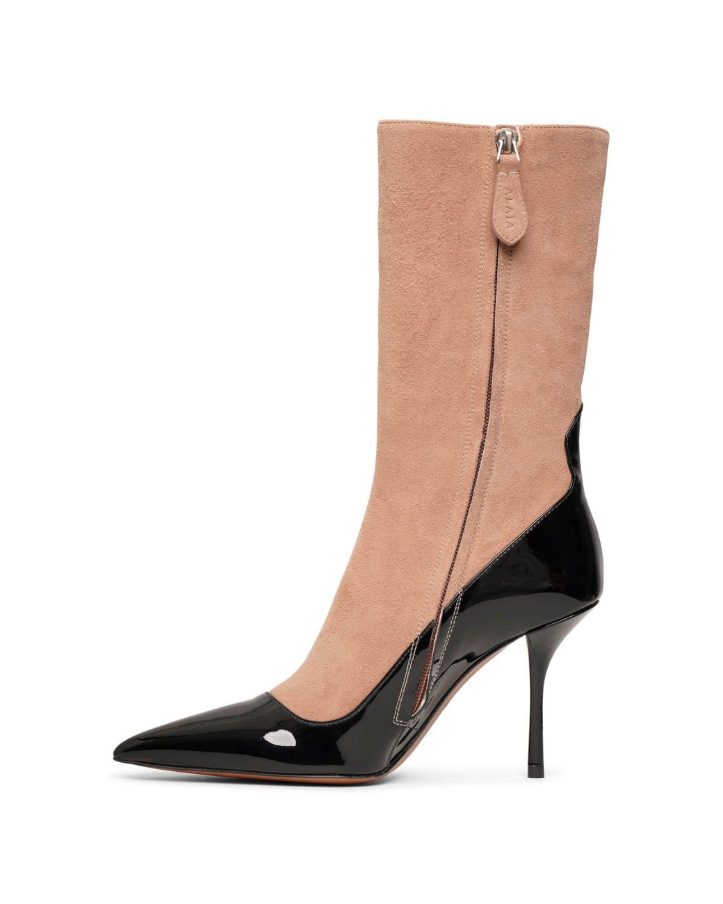 Alaïa Short Boot 90 Black And Beige Short Boots