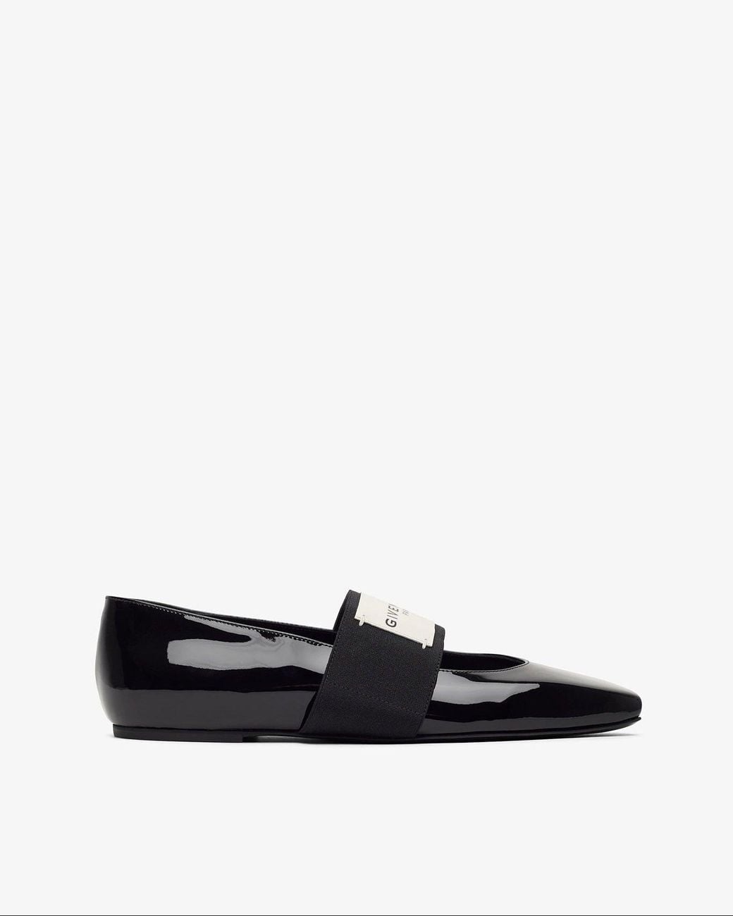 Givenchy White Black Logo Ballerinas