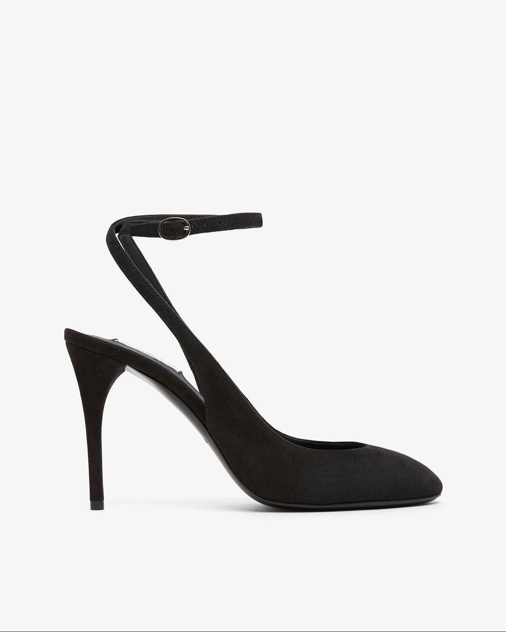 Alaïa Black Decollete 90 Suede Slingback Pumps