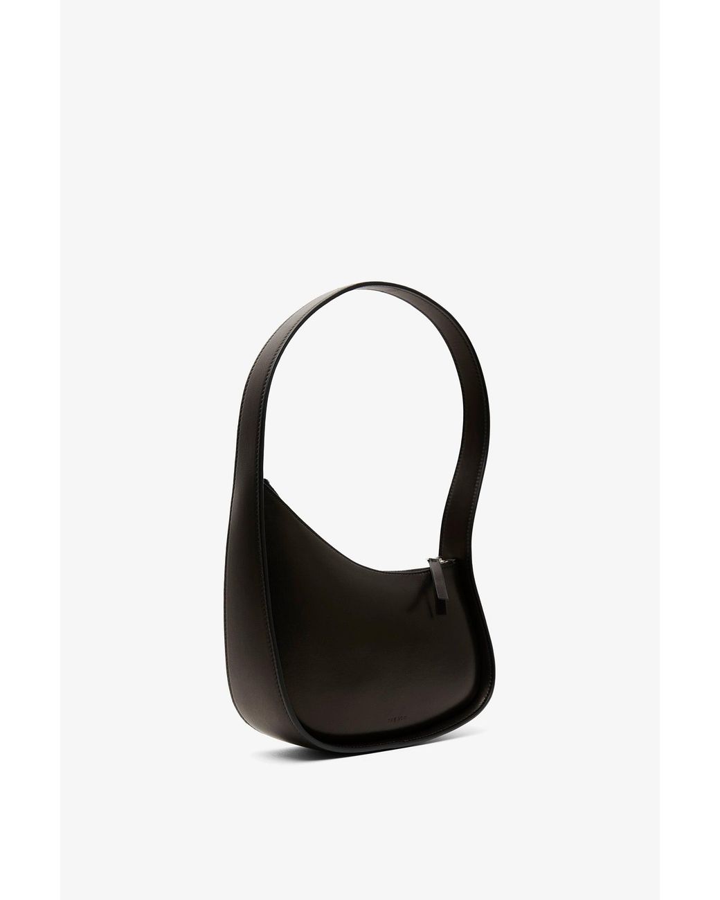 The Row Half Moon Black Leather Bag