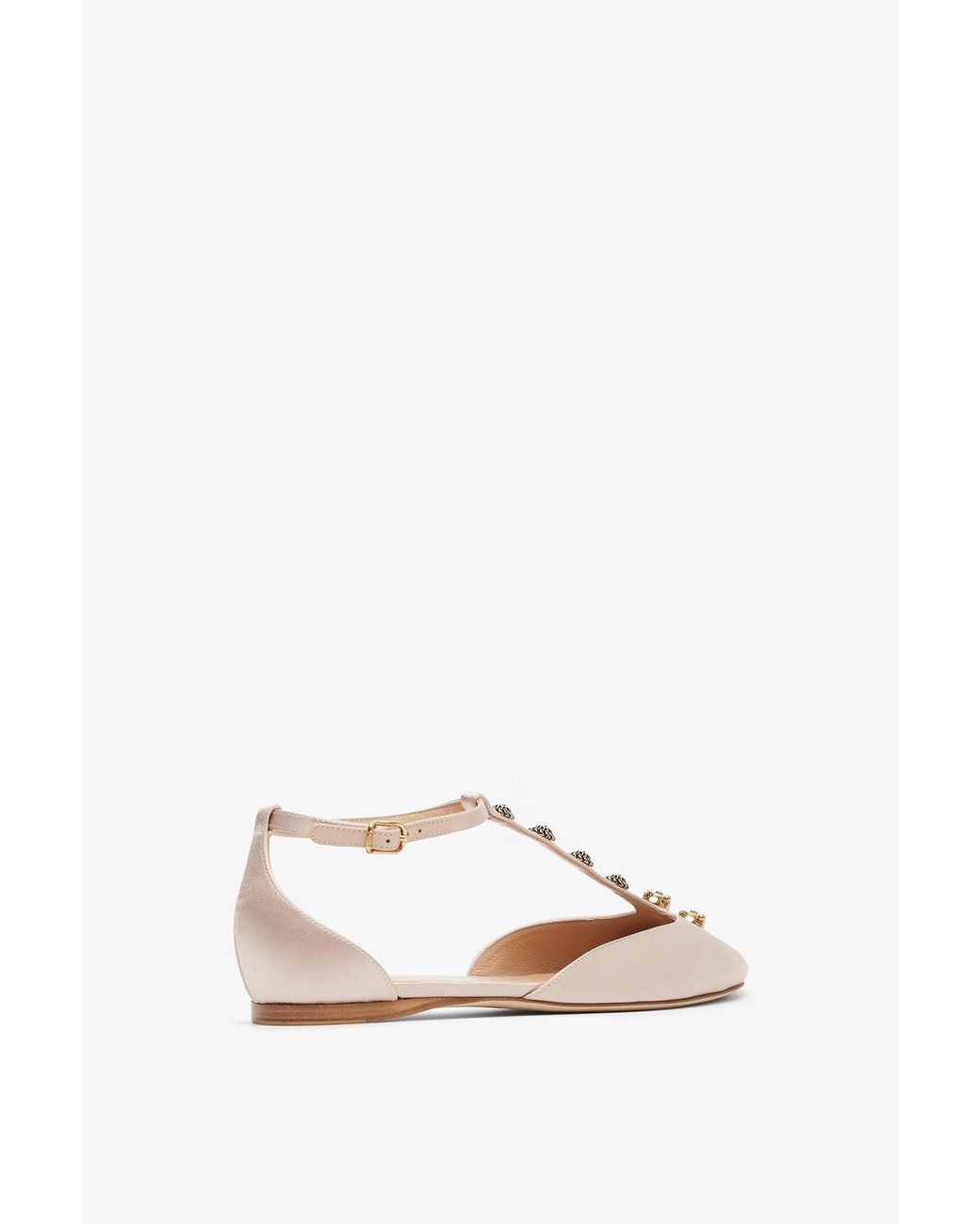 Chloé Natural Celeste Blushy Satin Ballerinas