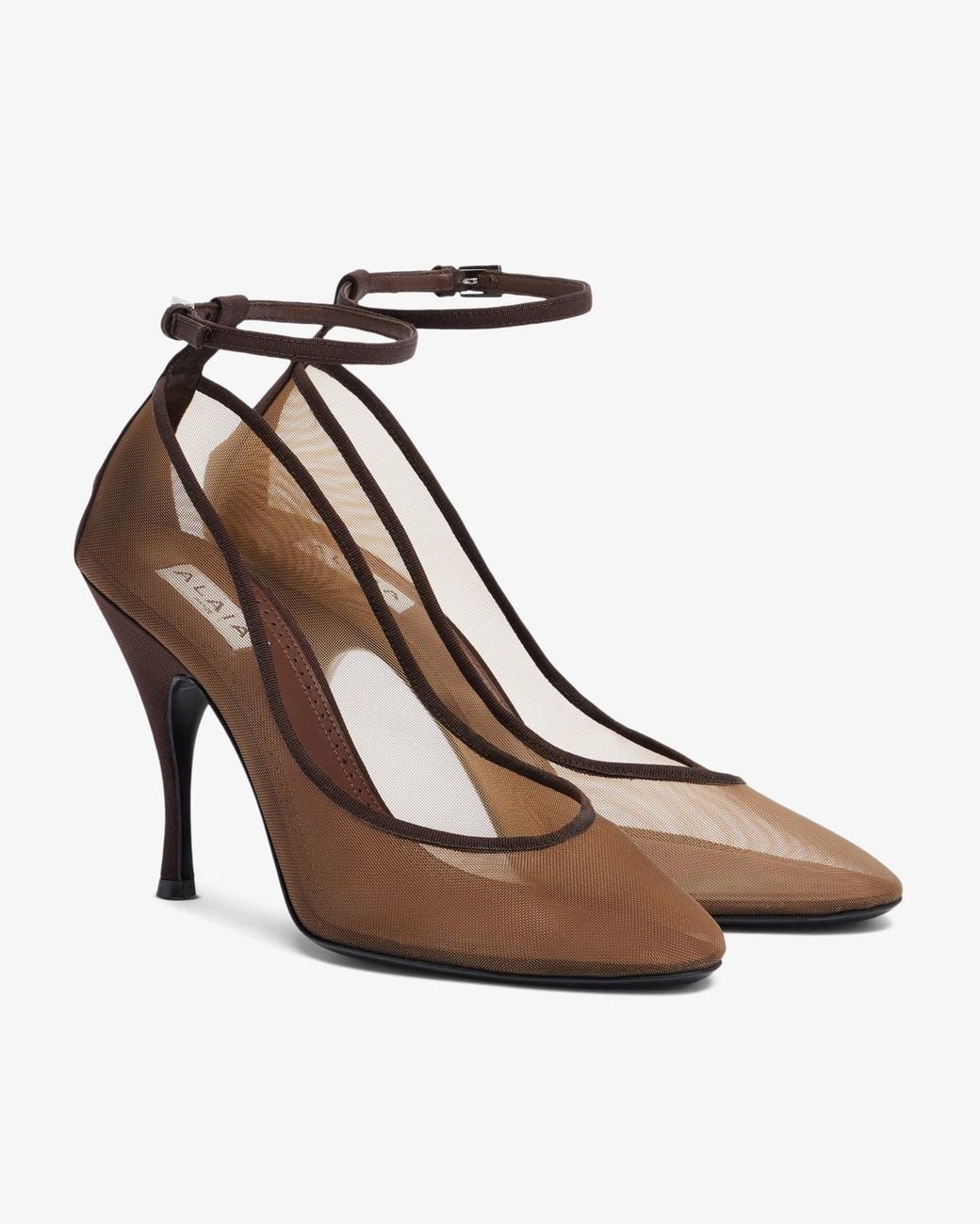 Alaïa White Transparent Amber Strappy Pumps