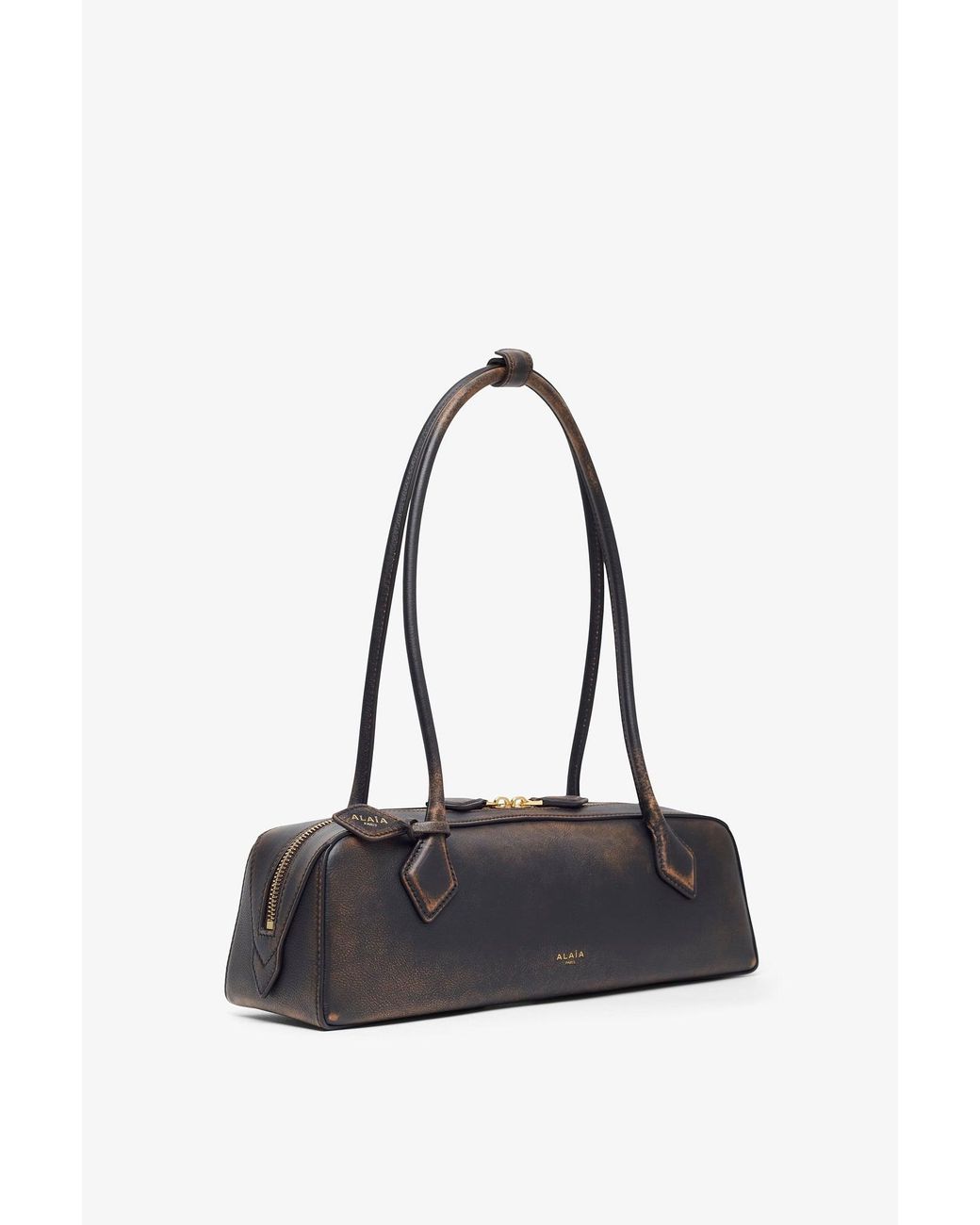 Alaïa White Le Teckel Medium Ebony Black Bag
