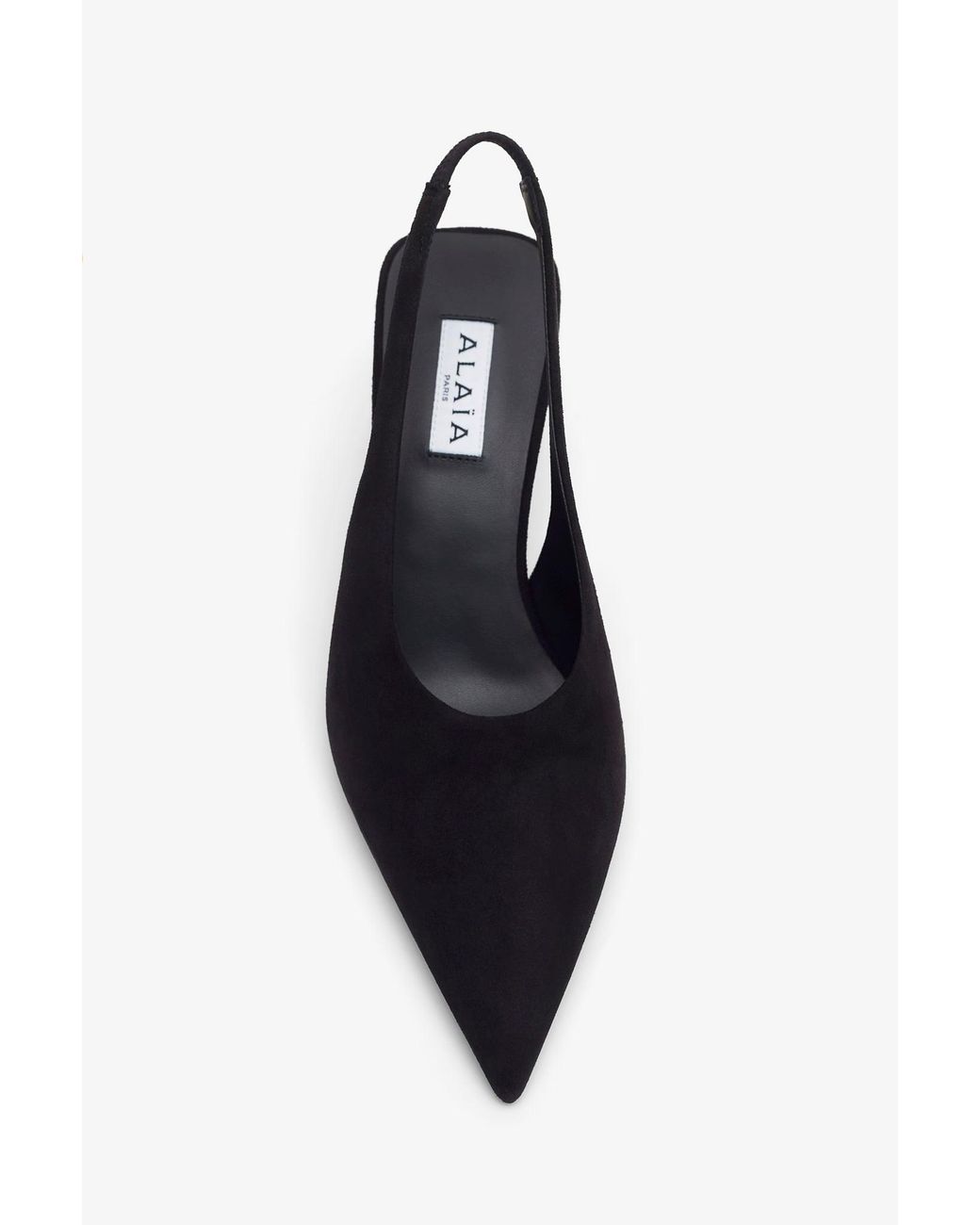 Alaïa Blue Black 90 Suede Slingback Wedges