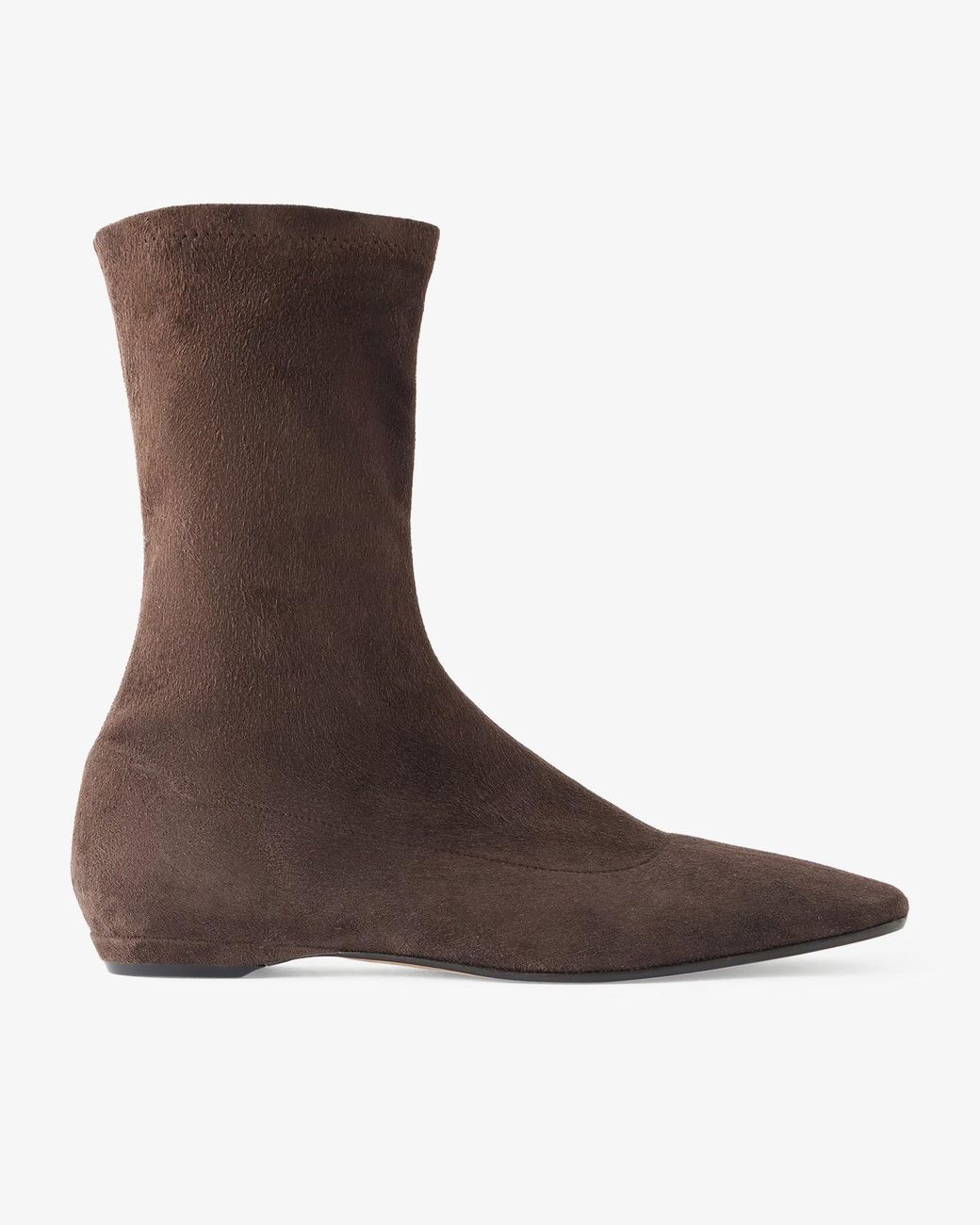 The Row Brown Cindy Stretch Suede Boots