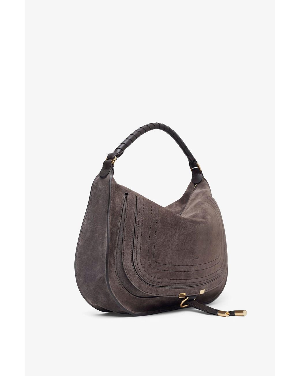 Chloé Brown Marcie Medium Dark Shoulder Bag