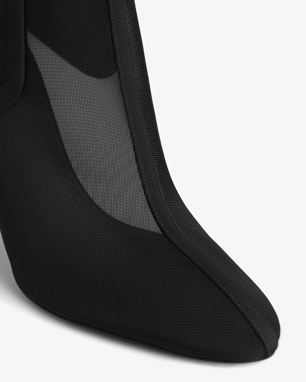 Alaïa Black Transparent Mesh Chelsea Boots