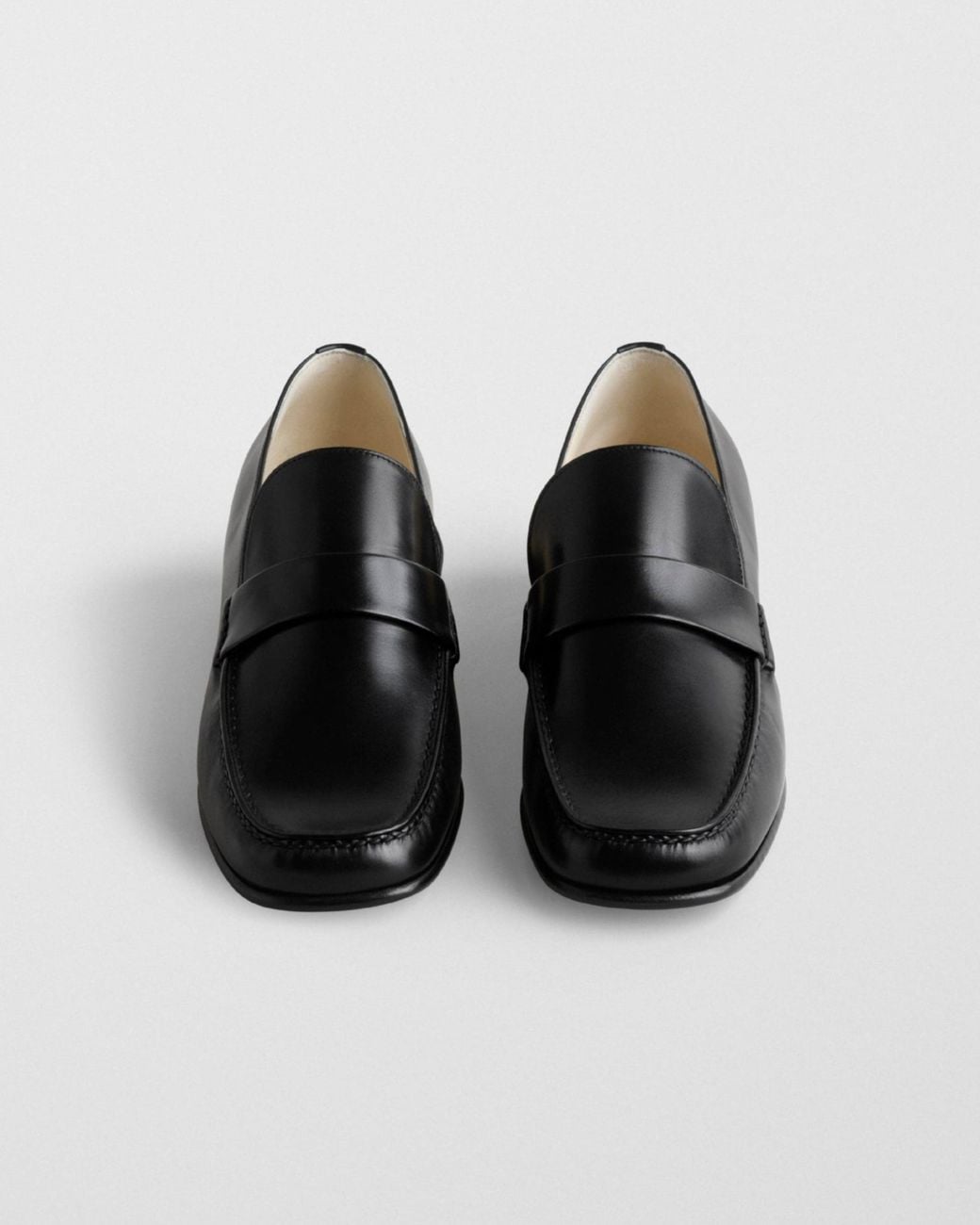 Phoebe Philo Black Calf Leather Loafers