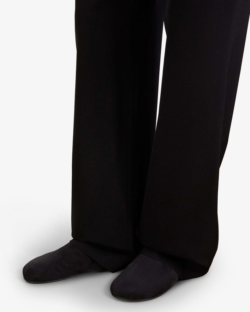 The Row Hudson Black Mule Slides