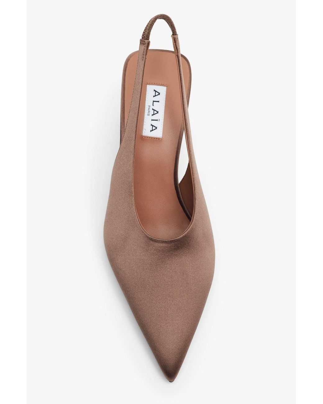 Alaïa Pink Blush 90 Satin Slingback Wedges