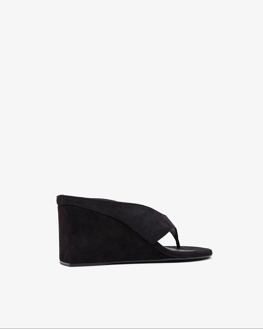 Alaïa White Black 75 Wedge Tong Sandals