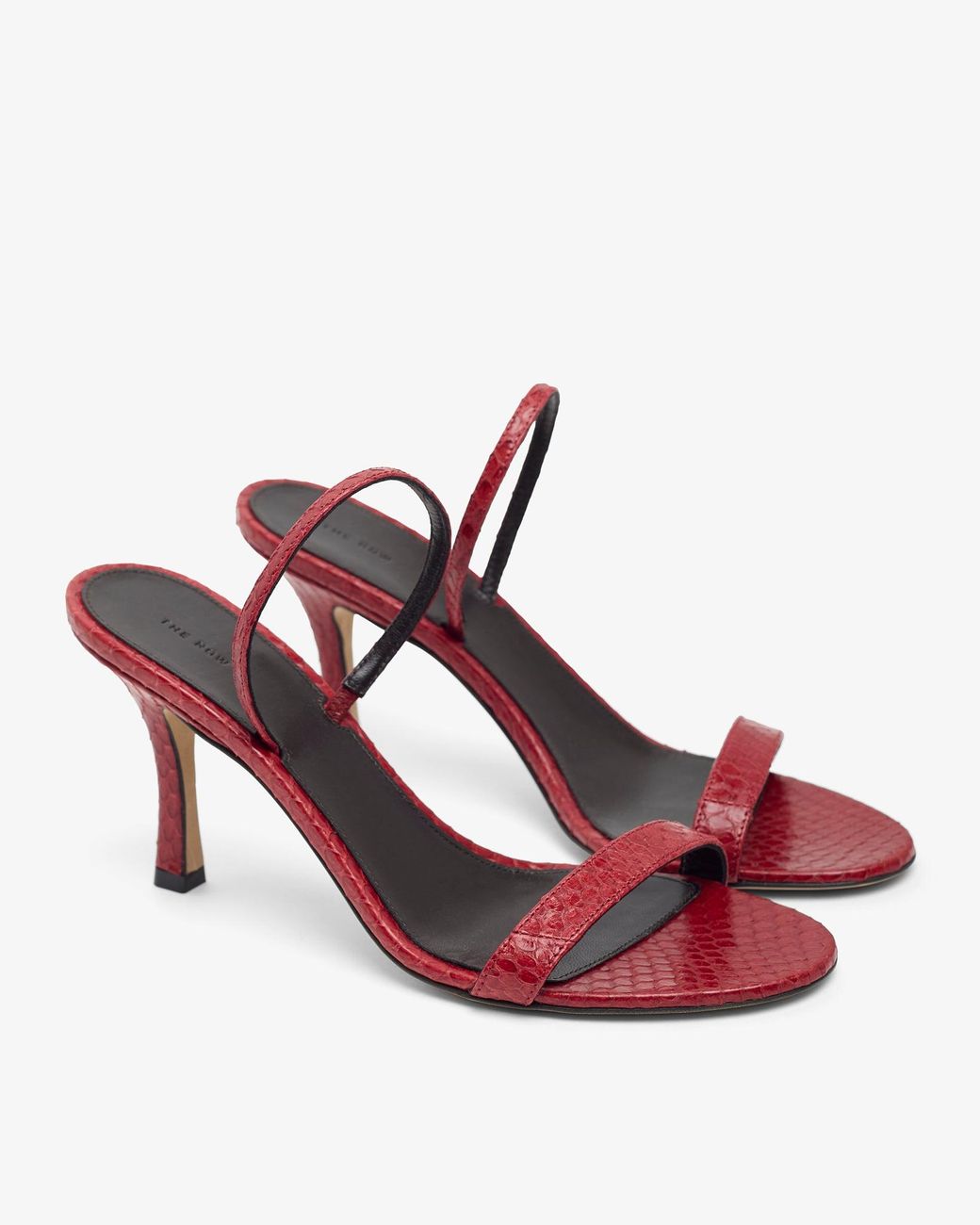 The Row Pink Ella Red Slingback Sandals