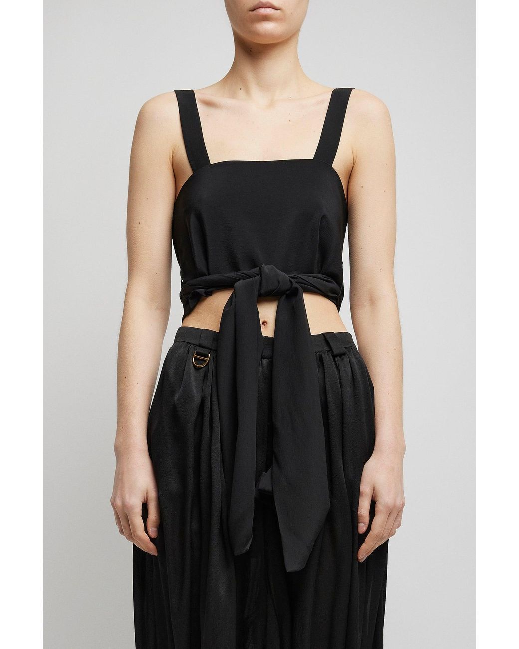 Chloé Black Wrap Top