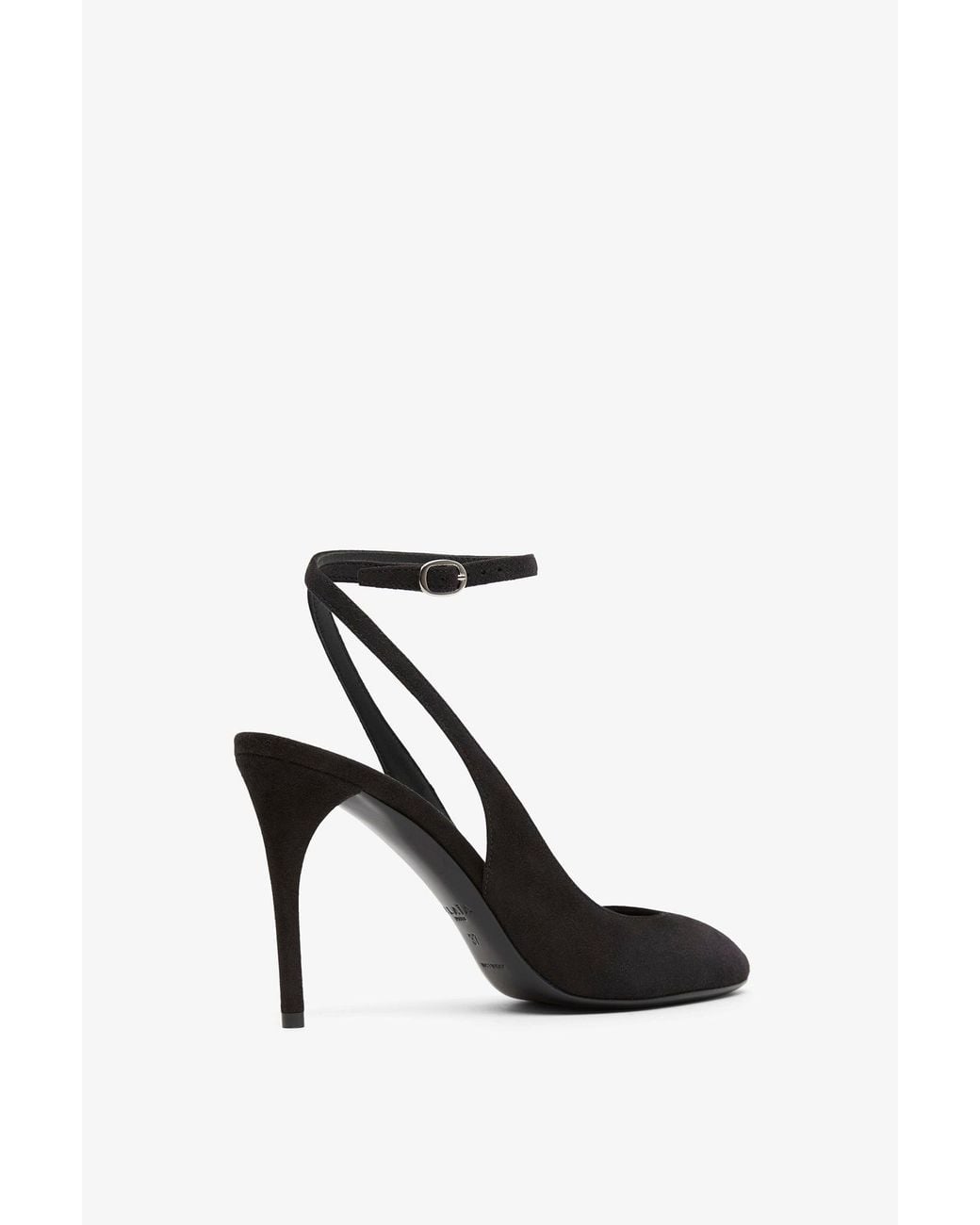 Alaïa Black Decollete 90 Suede Slingback Pumps