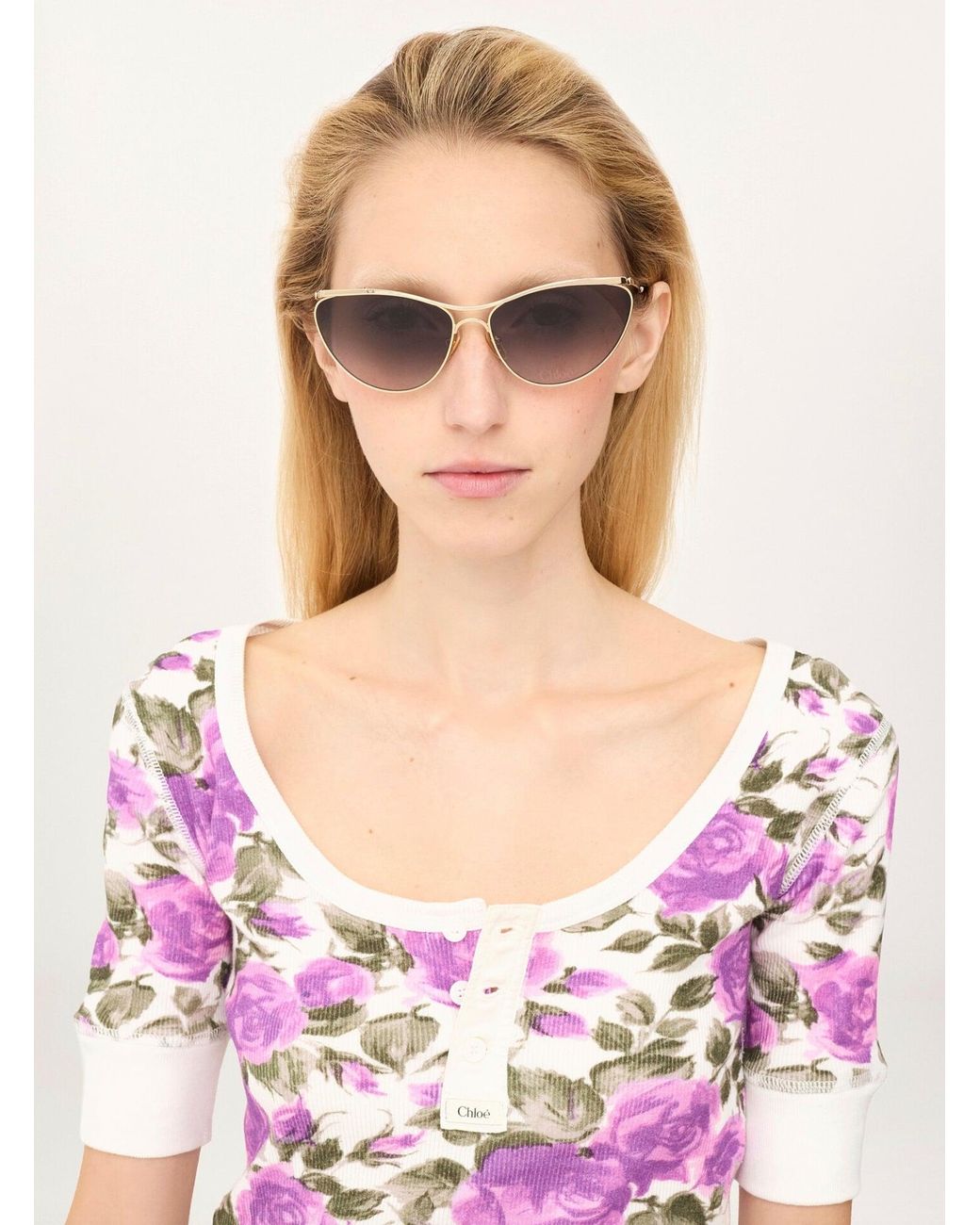 Chloé Gray Uma Cat Eye Sunglasses