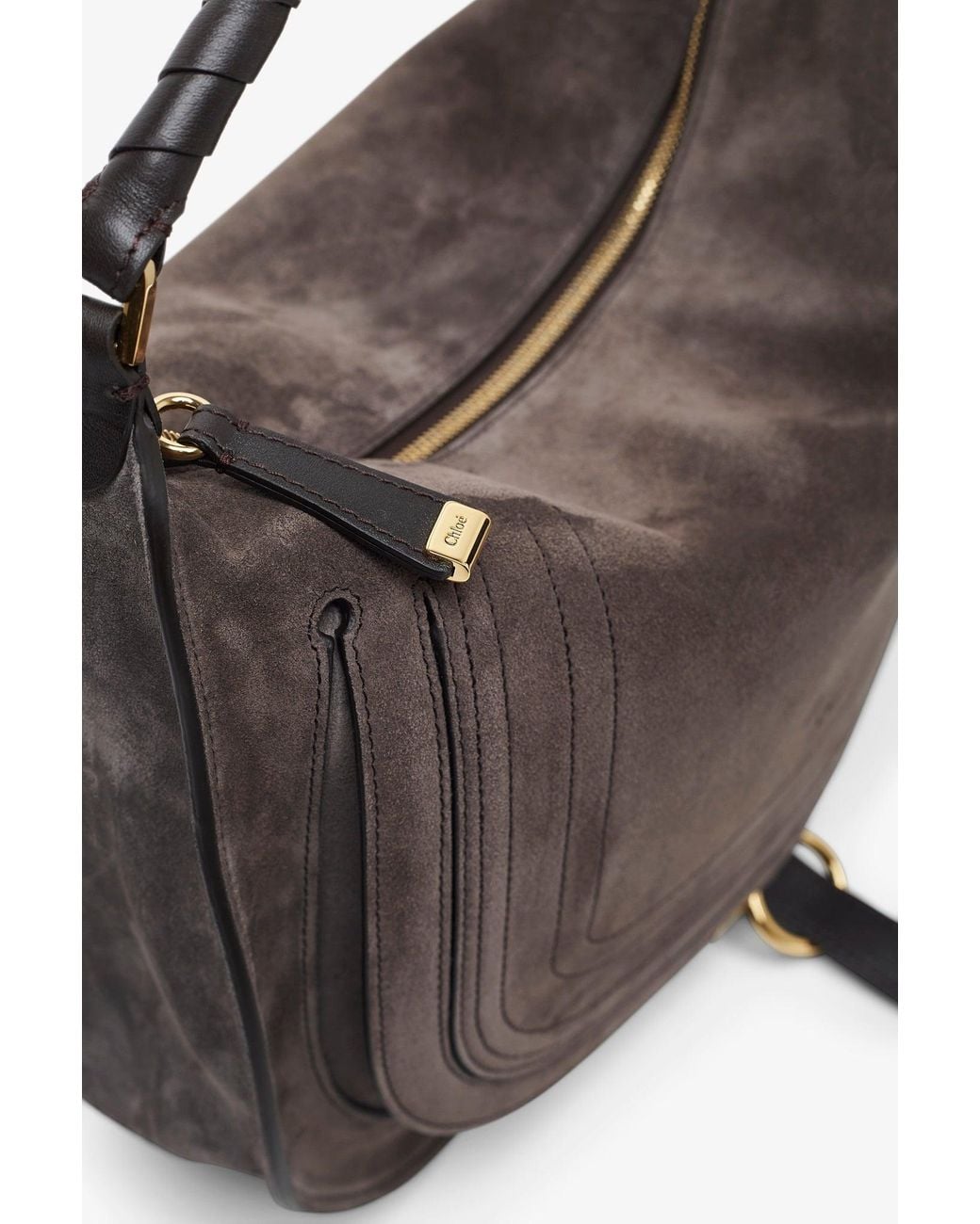 Chloé Brown Marcie Medium Dark Shoulder Bag