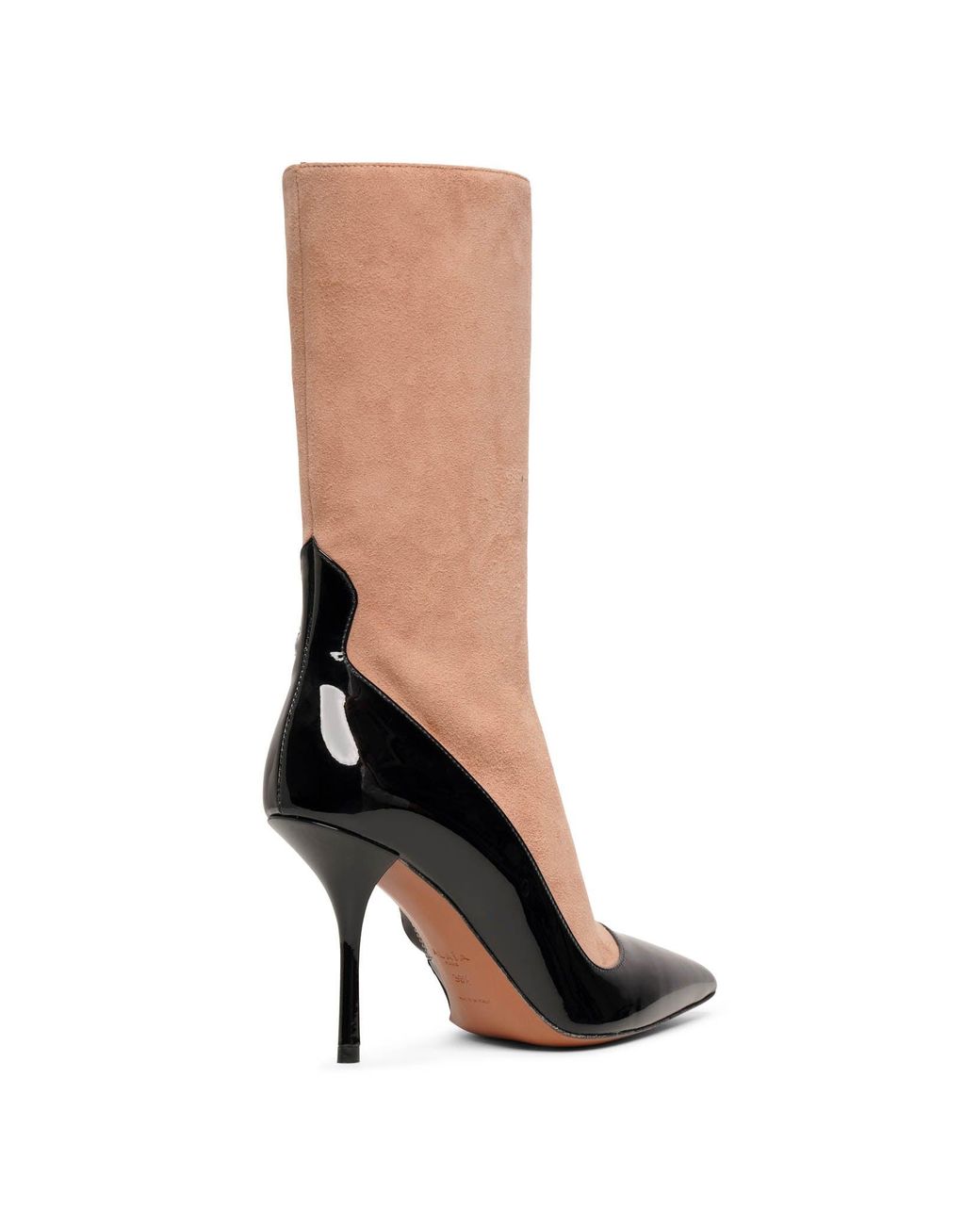 Alaïa Short Boot 90 Black And Beige Short Boots