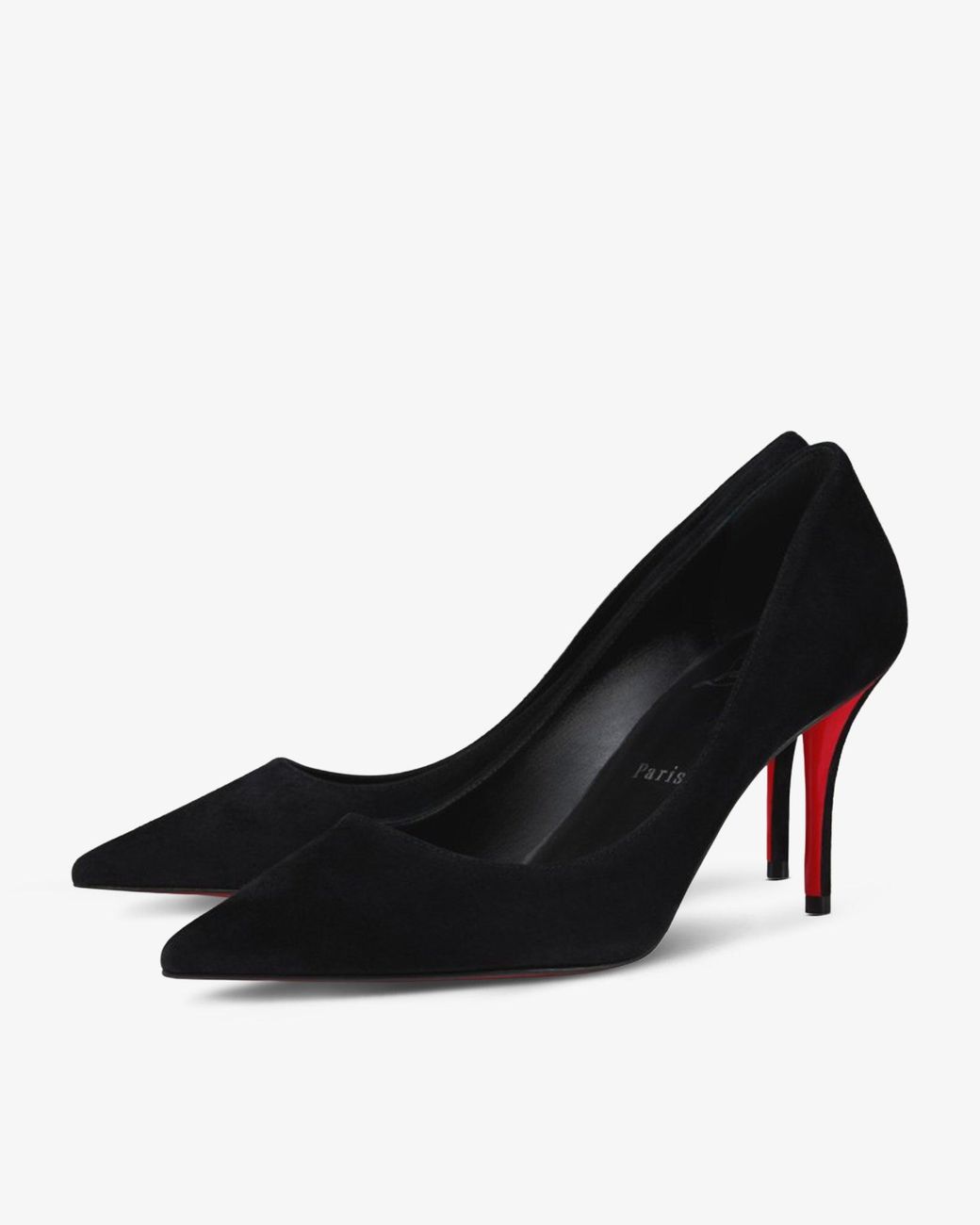 Christian Louboutin Miss Z 80 Black Suede Pumps