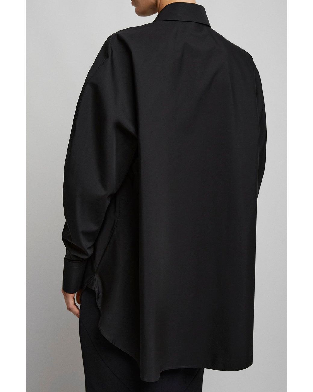 Givenchy Blue Cocoon Black Shirt With Turned Sleeves