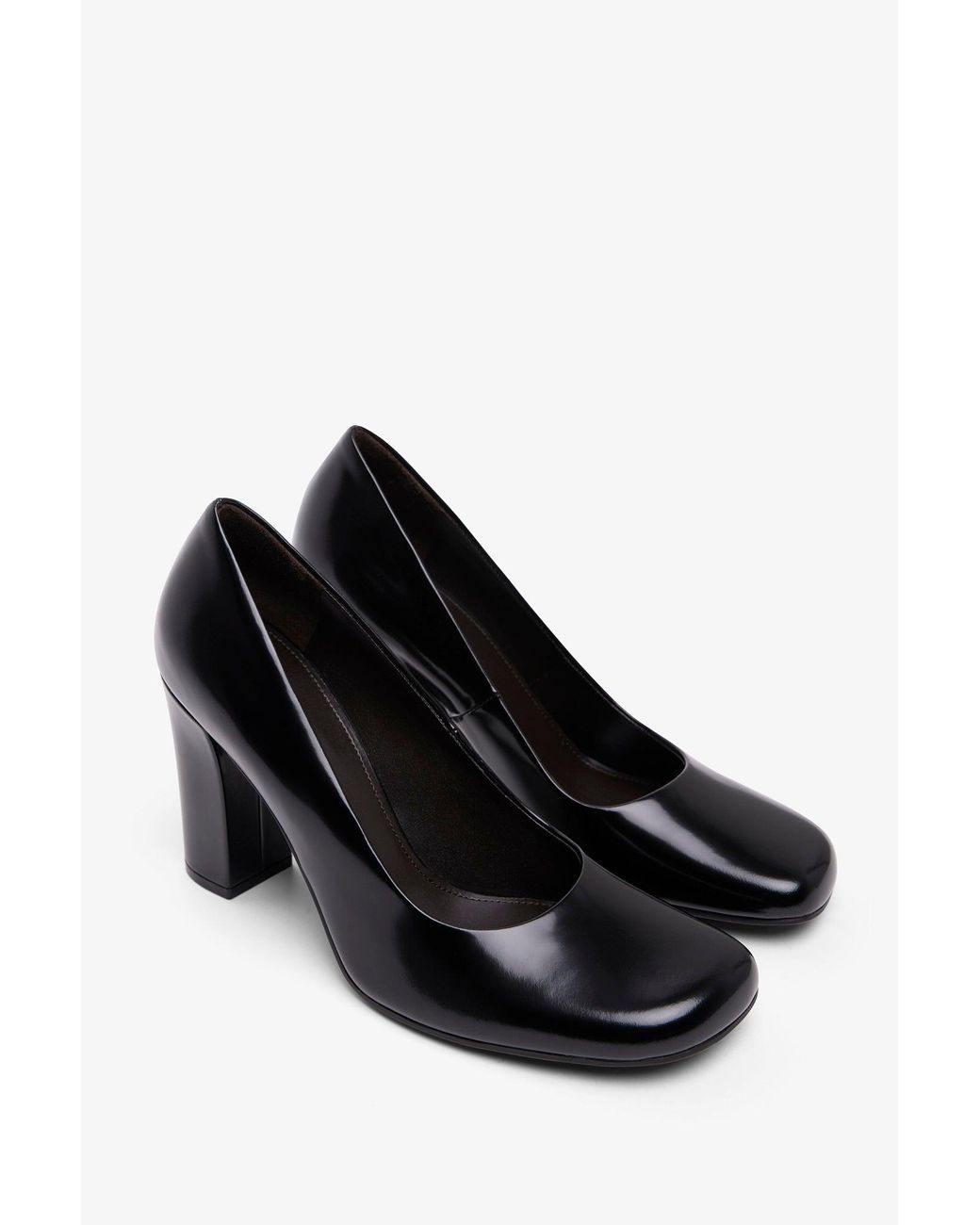 The Row Black Penelope High Leather Pumps