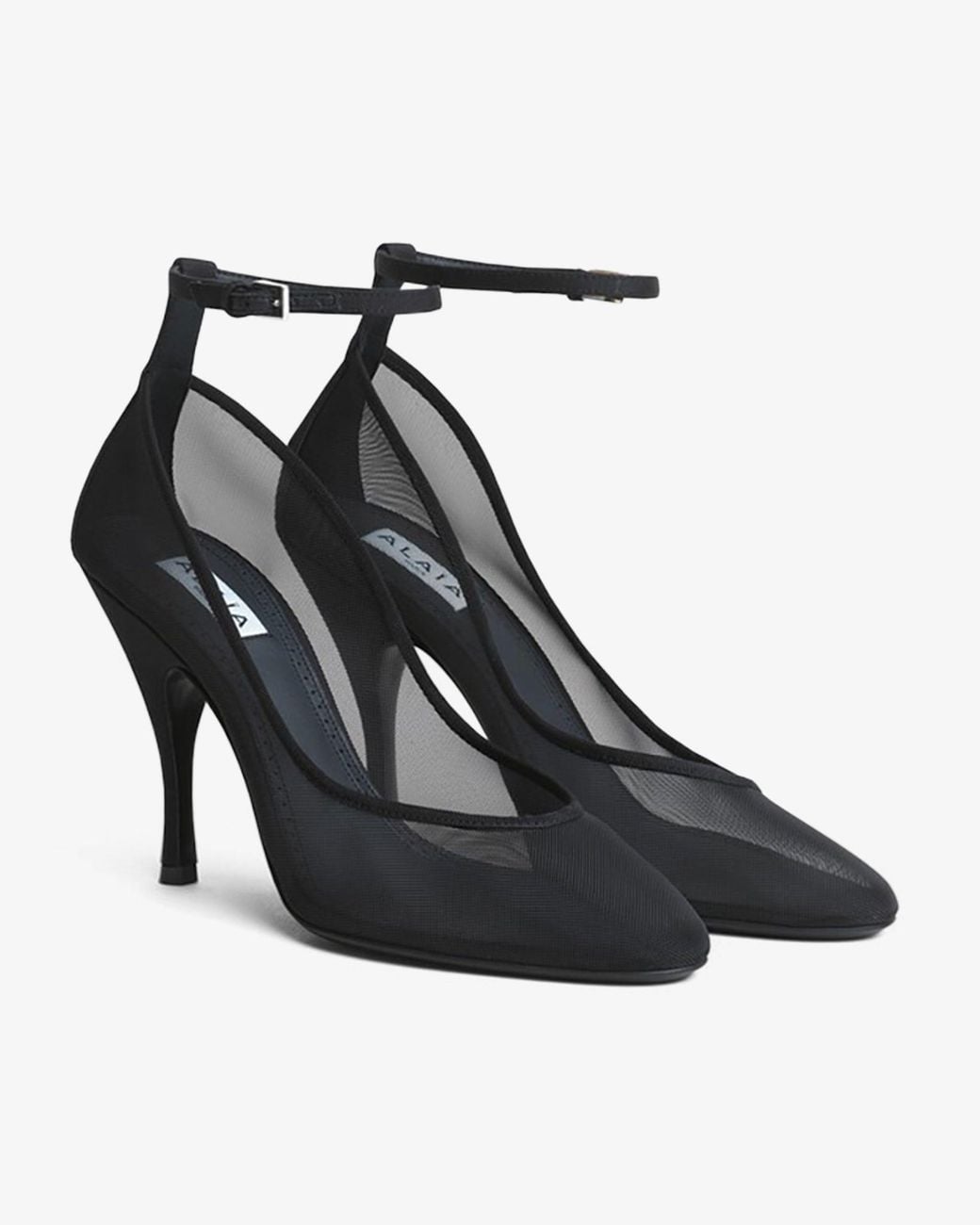 Alaïa Black Transparent Strappy Pumps