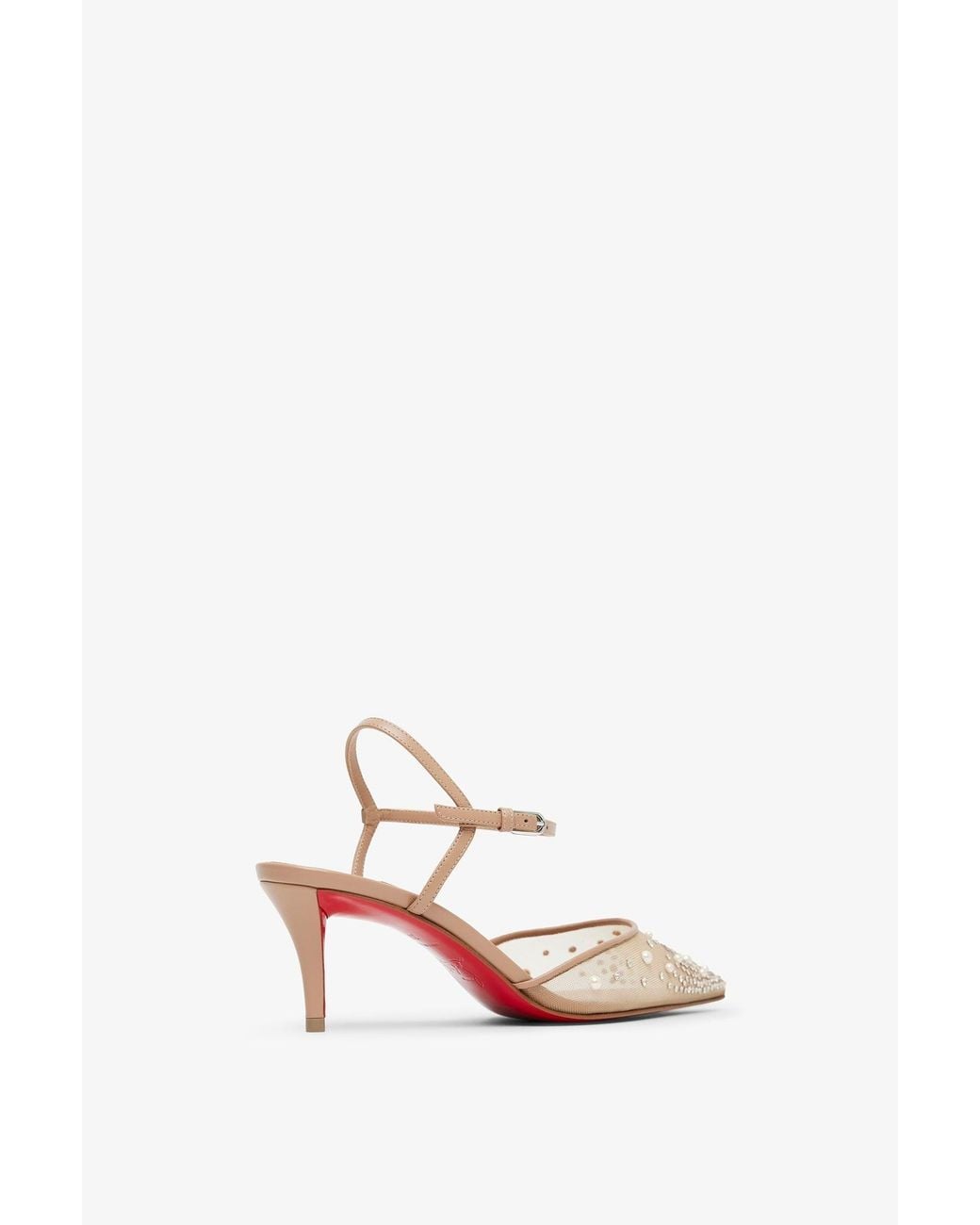 Christian Louboutin White Miss Z 60 Riviera Strass Pumps