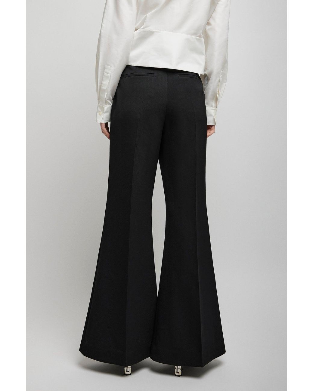 Givenchy Black Flaired Smoking Pants