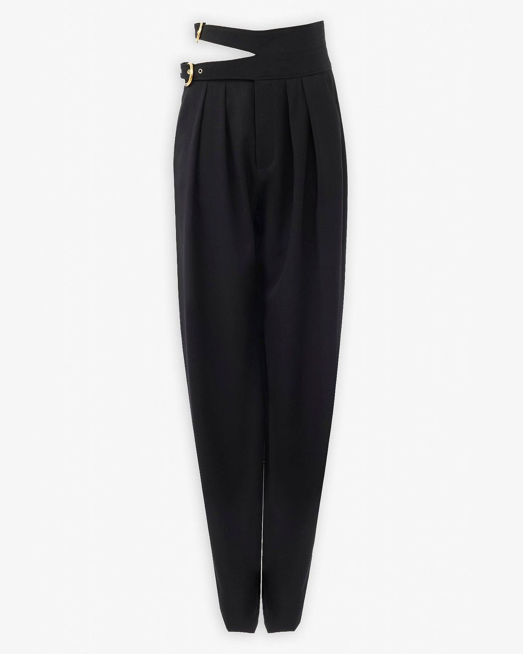 Chloé High-waist Buckled Black Trousers