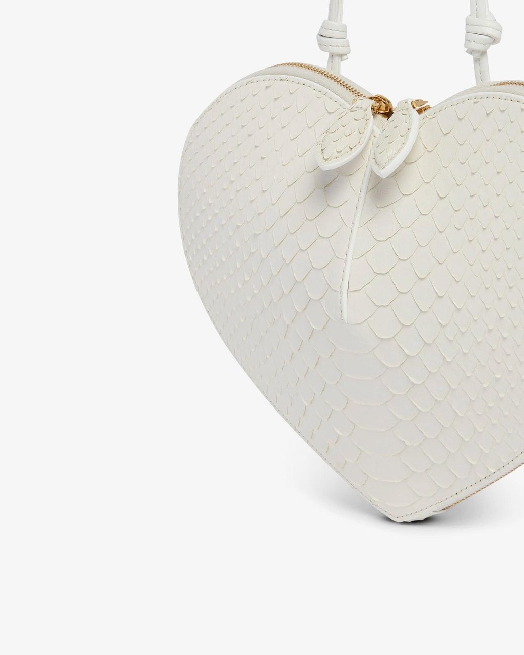 Alaïa White Le Coeur Snow Leather Crossbody Bag