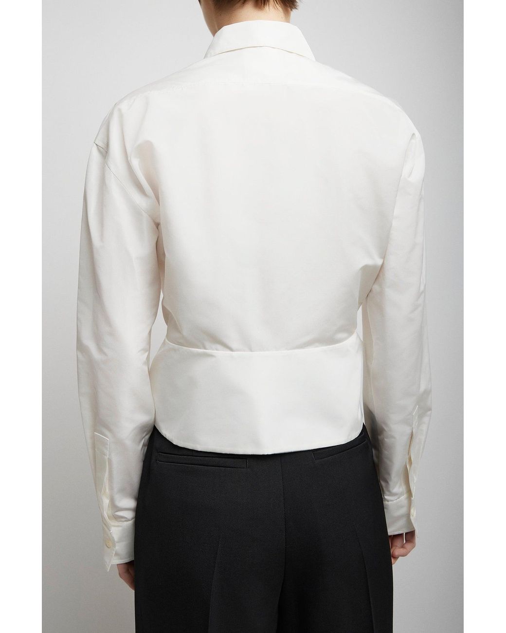 Givenchy White Wrap Bow Shirt
