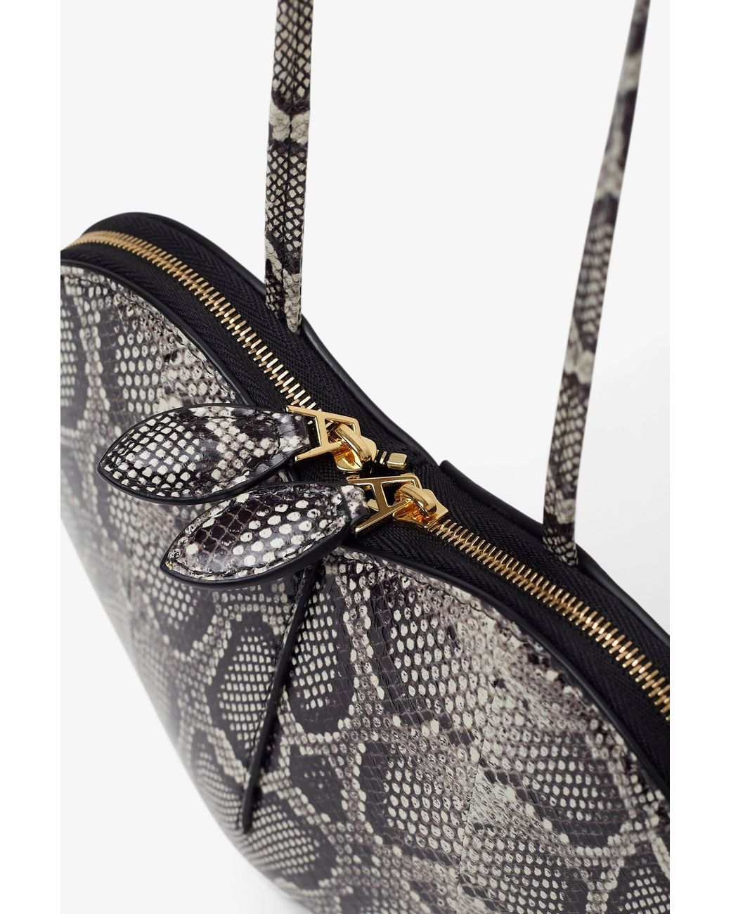 Alaïa Black Python-Print Le Cœur Bag