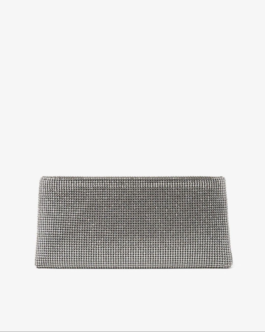 Christian Louboutin Gray Maykimay Silver Crystal Clutch