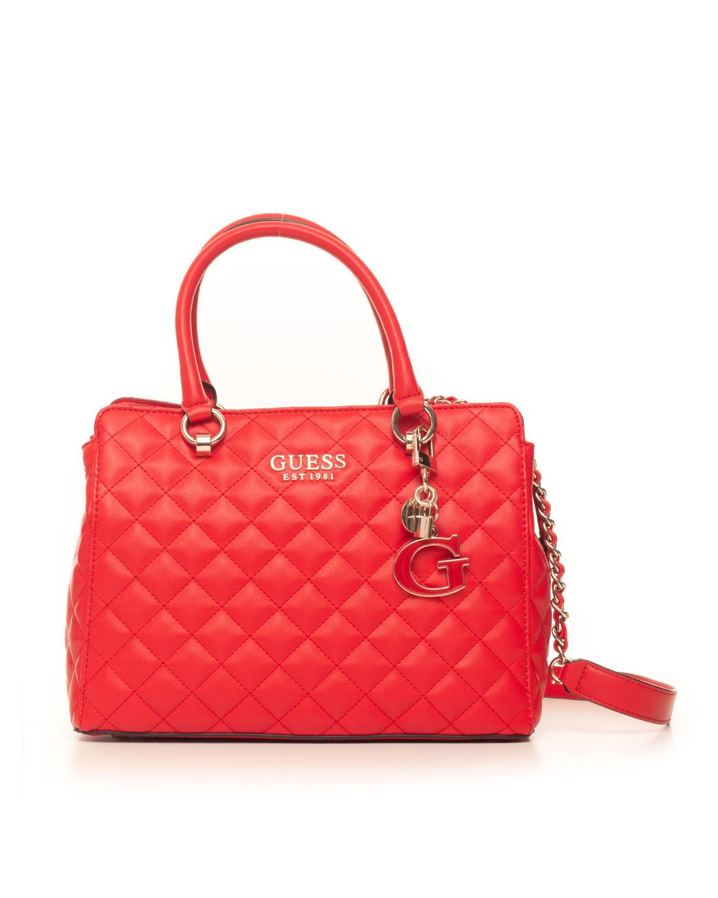 red guess purse