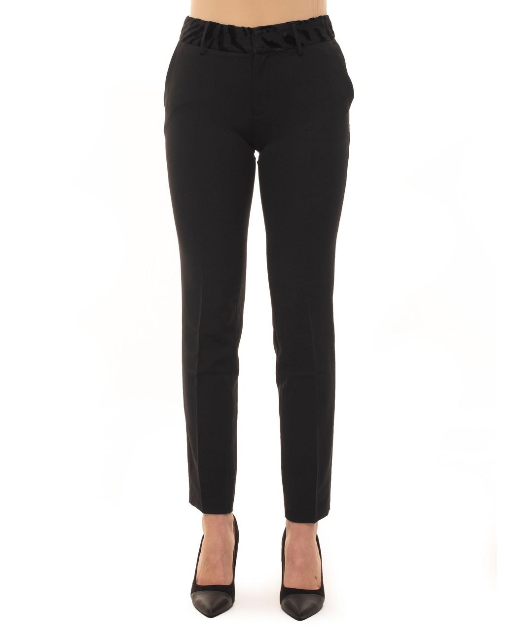Guess Synthetic Classical Trousers Black Polyester - Lyst