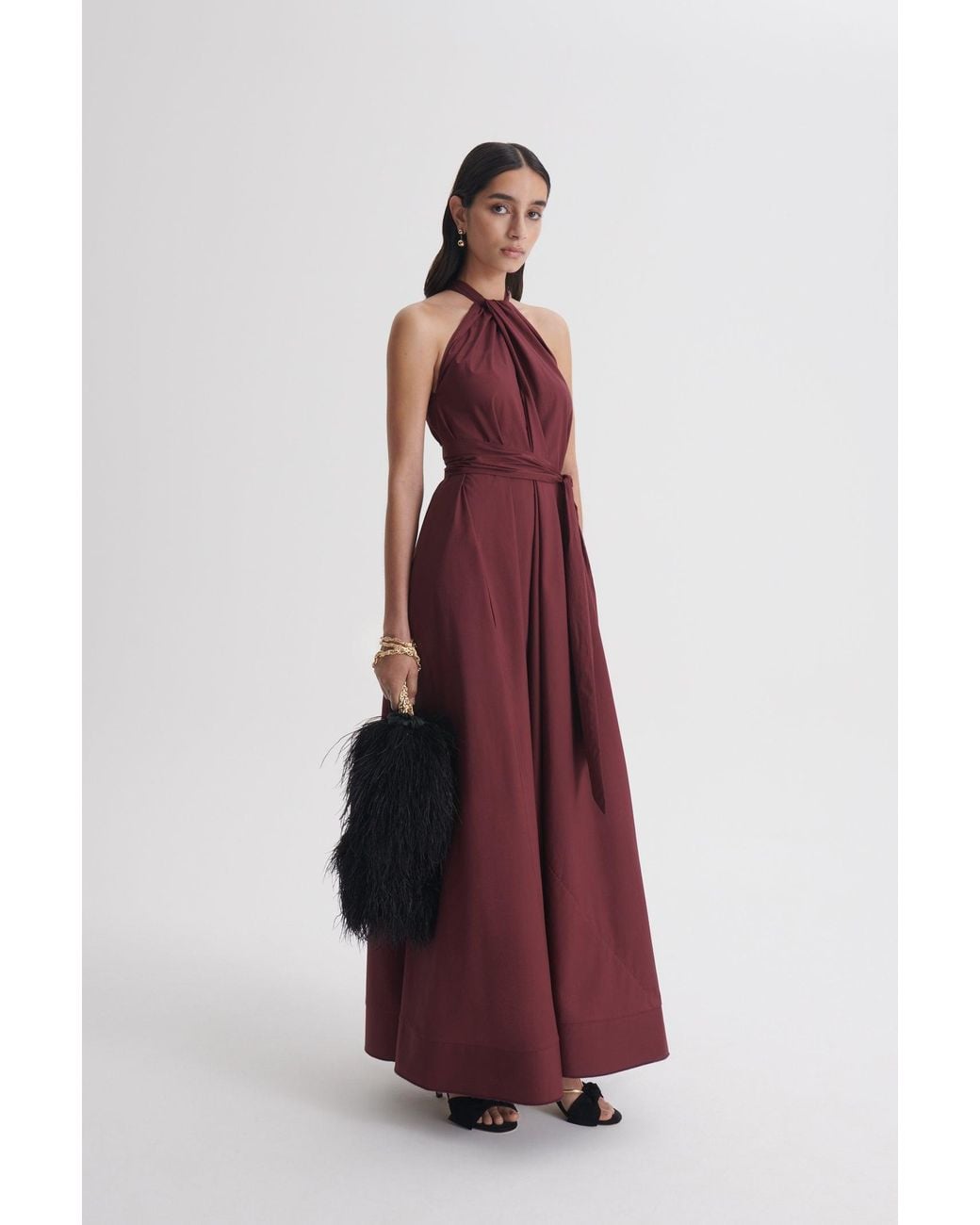 Scanlan Theodore Parachute Turban Tie Dress in Purple | Lyst