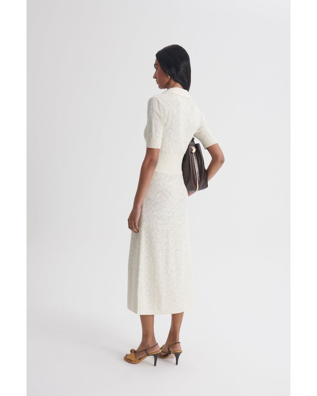 Scanlan Theodore Textured Shirt Dress in White | Lyst
