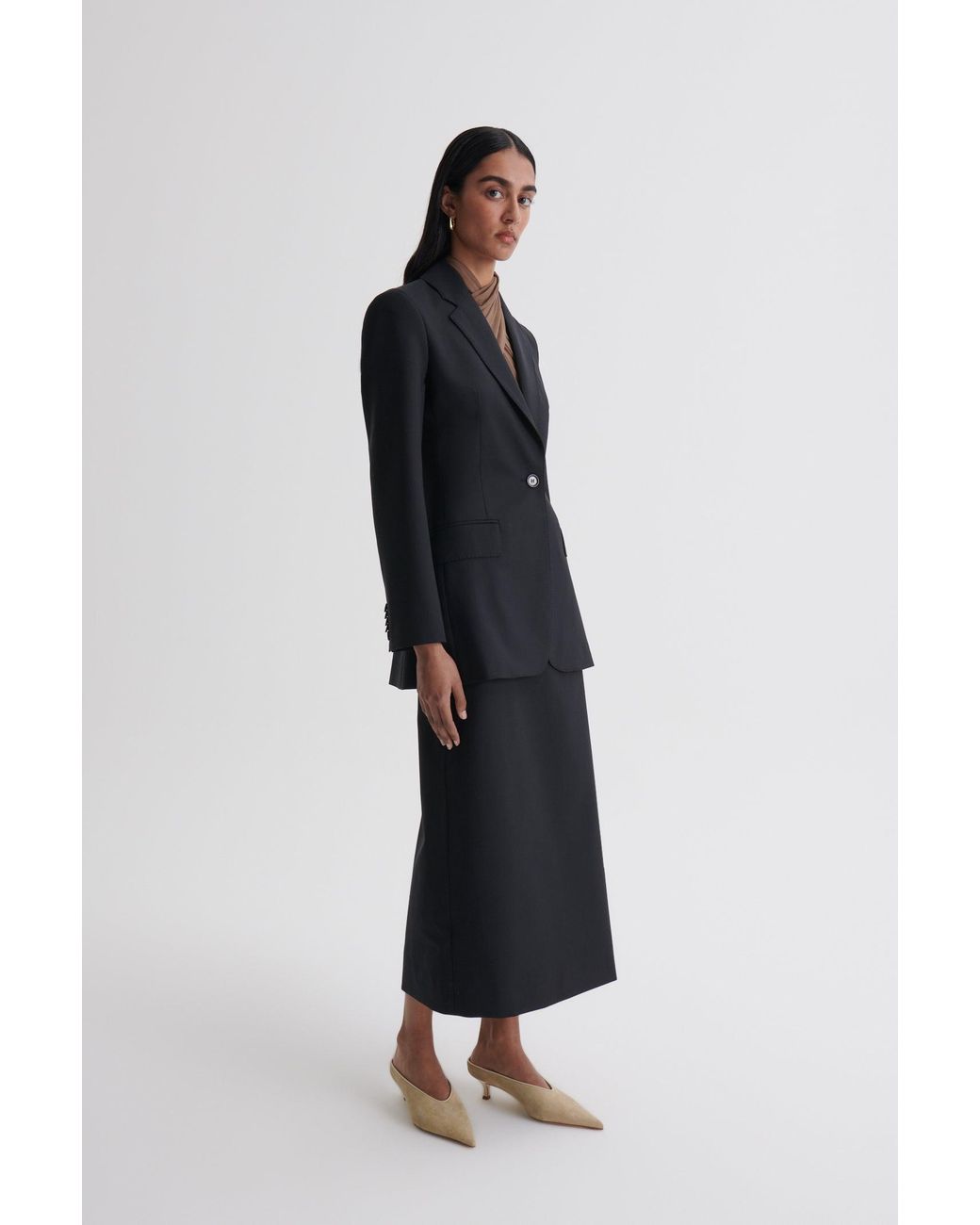 Scanlan Theodore Black Soft Single Breasted Jacket