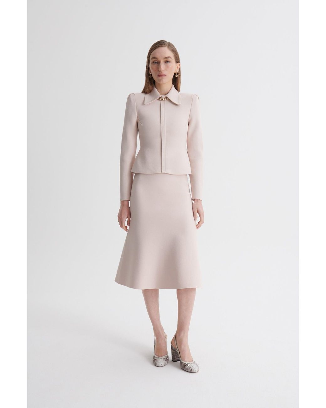 scanlan theodore crepe knit bralette dress pink Peplum Scanlan Crepe Knit Dress Red All The Dresses Midi dress