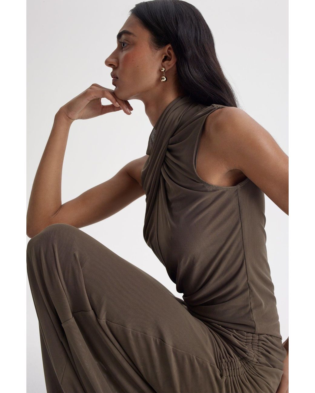 Scanlan Theodore Mesh Turban Sleeveless Top | Lyst