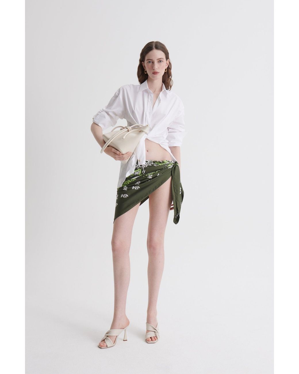 Scanlan Theodore Silk Bandana Scarf in Green | Lyst