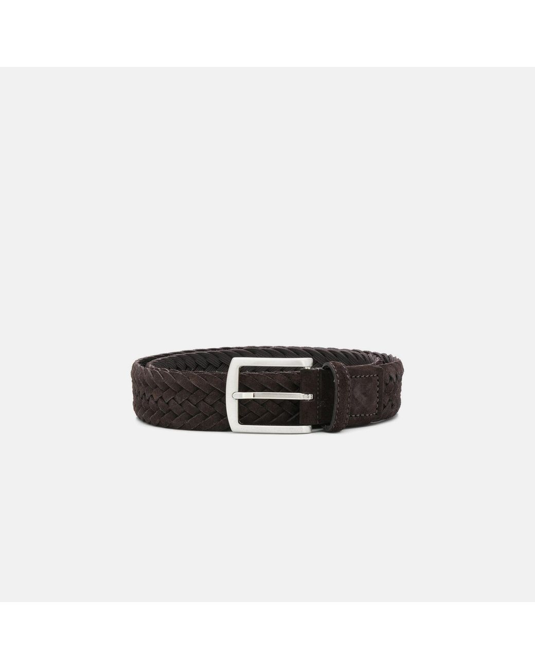 Scarosso Black Cintura Marrone Intrecciata Scamosciata for men