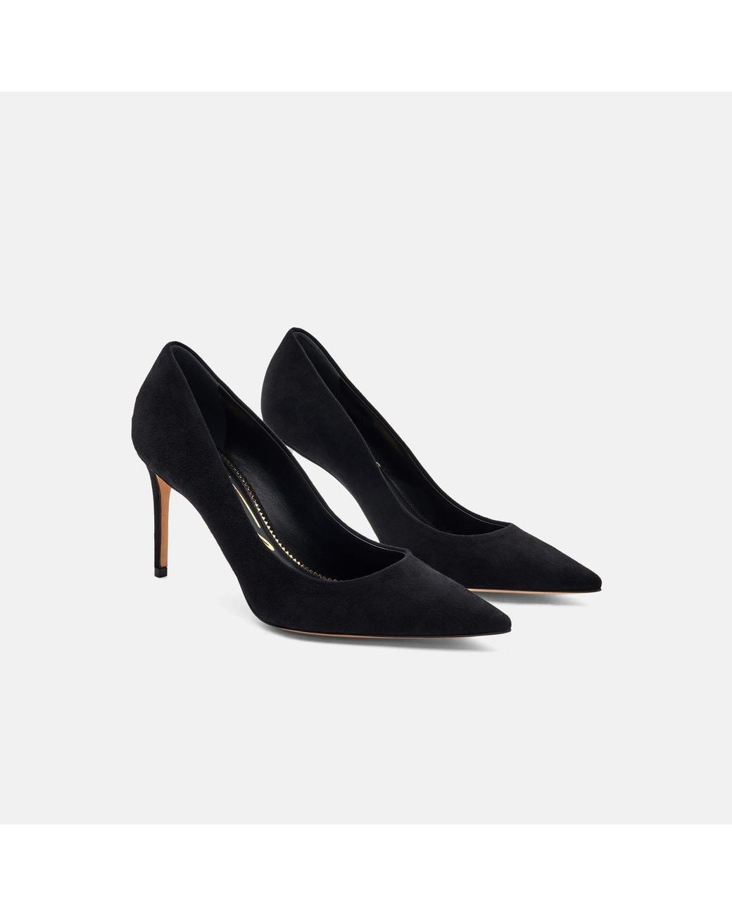 Scarosso Gigi Black Suede Pumps