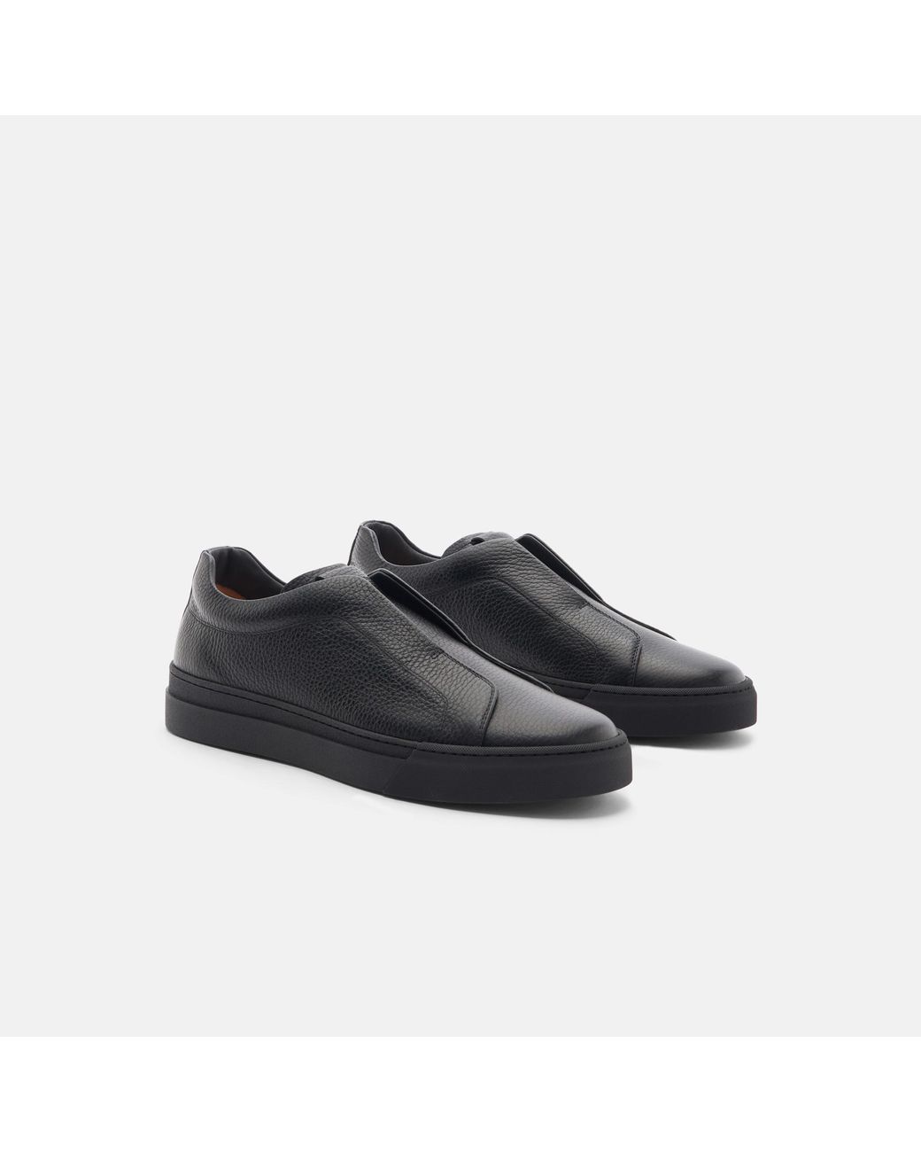 Scarosso Luca Black Grain Sneakers for men