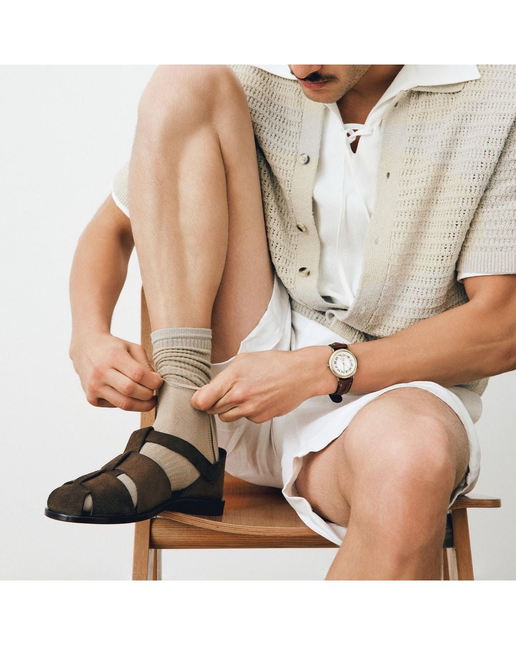 Scarosso Apollo Braun Veloursleder in Brown für Herren