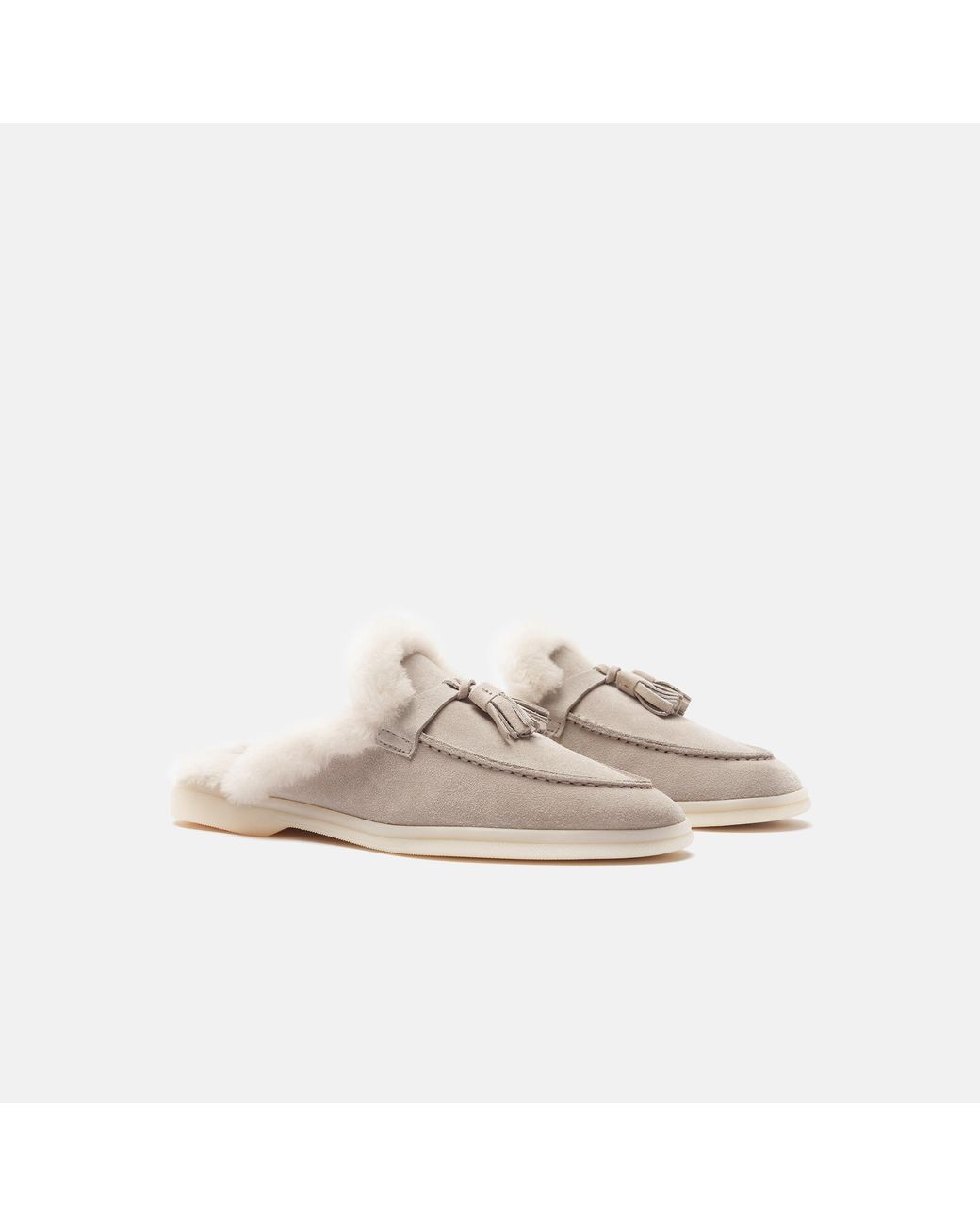 Scarosso Natural Lucrezia Fur Sand Suede