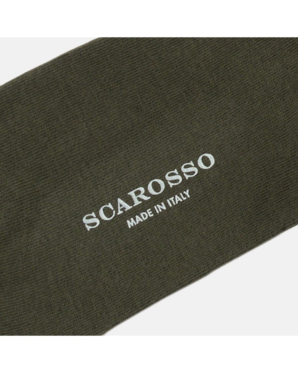 Scarosso Green Khaki Cotton Socks for men