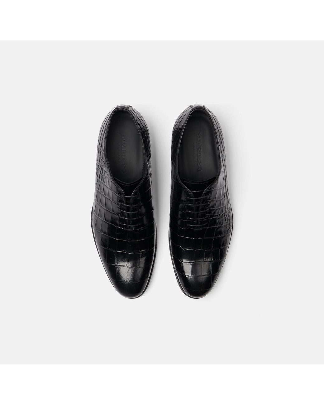 Scarosso Black Ignazio Nero Cocco Oxfords for men